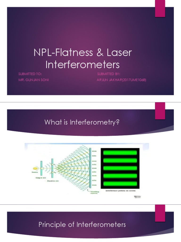 NPL Flatness and Laser Interferometers | PDF