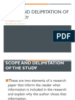 Scope and Delimitation of The Study