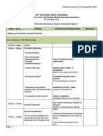 19th NATIONAL PESO CONGRESS Draft Program As of 23 September 2019