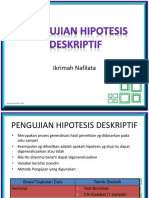 Pengujian Hipotesis Deskriptif