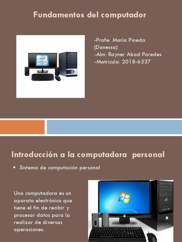 Capitulo 1 Fundamento Del COmputador | PDF | Hardware de la computadora ...