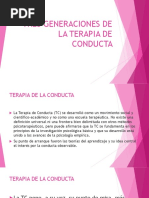 TRES GENERACIONES DE LA TERAPIA DE CONDUCTA 2