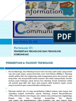  Pengertian Teknologi & Teknologi Komunikasi