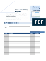 Excel Construction Project Management Template Change Order Log Template V1