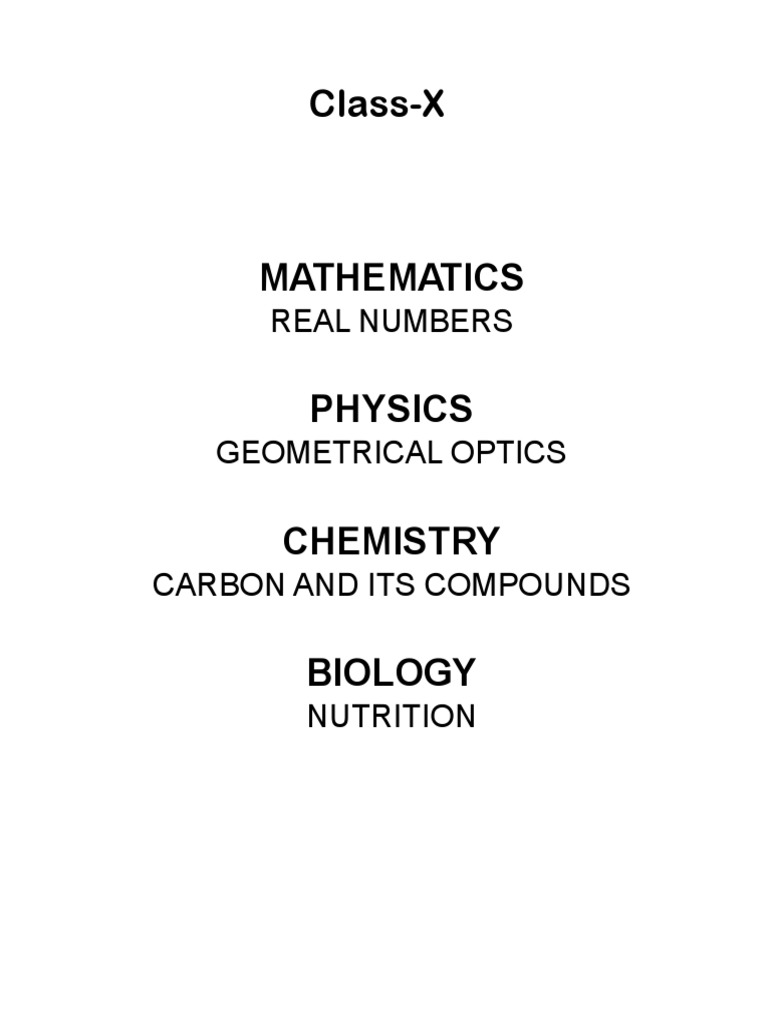 Sample Module Class 10 Numbers Rational Number