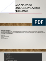 Programa para Reconocer Palabras Palíndromas