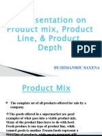 A Presentation On Product Mix, Product Line, & Product Depth