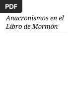 Anacronismos en El Libro de Mormón