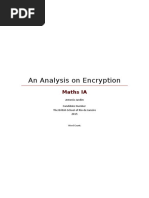 An Analysis On Encryption - IB Maths Internal Assesment