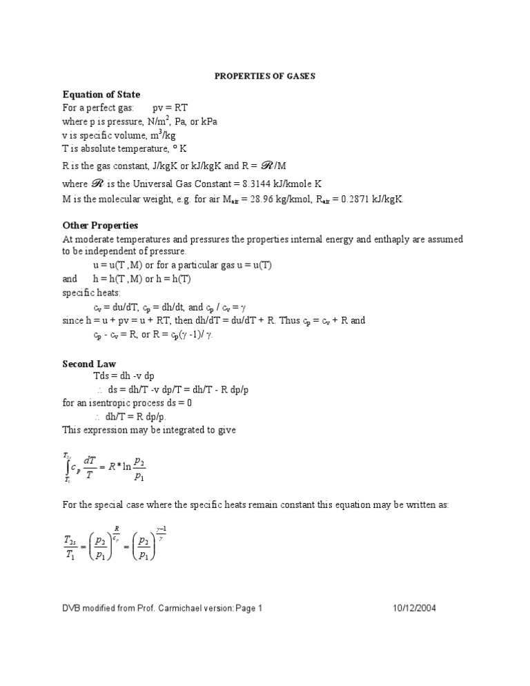 Properties Of Gases PDF
