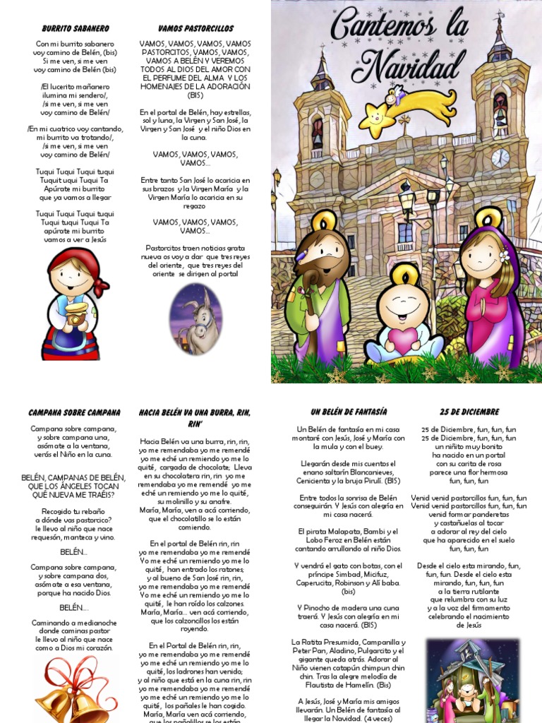 Villancicos Tradicionales de Navidad | PDF | Nochebuena | María, madre ...