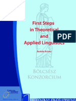 First Steps in Theoretical and Applied Linguistics