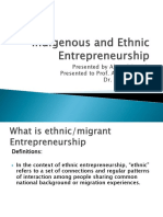 Indigenous and Ethnic Entrepreneurship