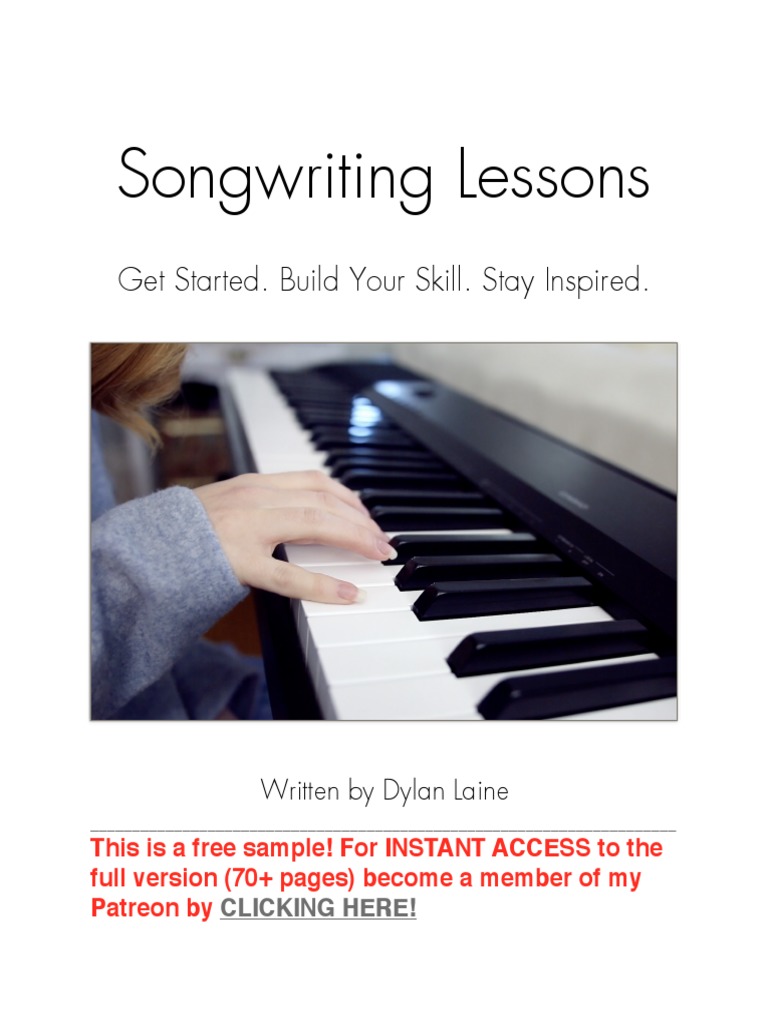 Songwriting Book Free Preview Pdf Pdf Songwriter Song Structure