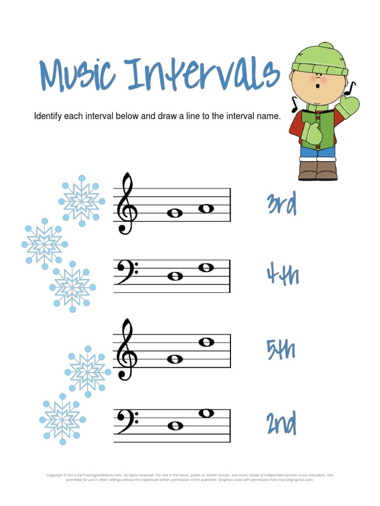 Music Intervals Worksheet For Christmas | PDF | Social Science ...