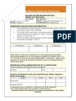 FORMULARIO DE PRE-Escuela de Musica Empa