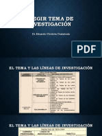 Elegir El Tema de Investigación