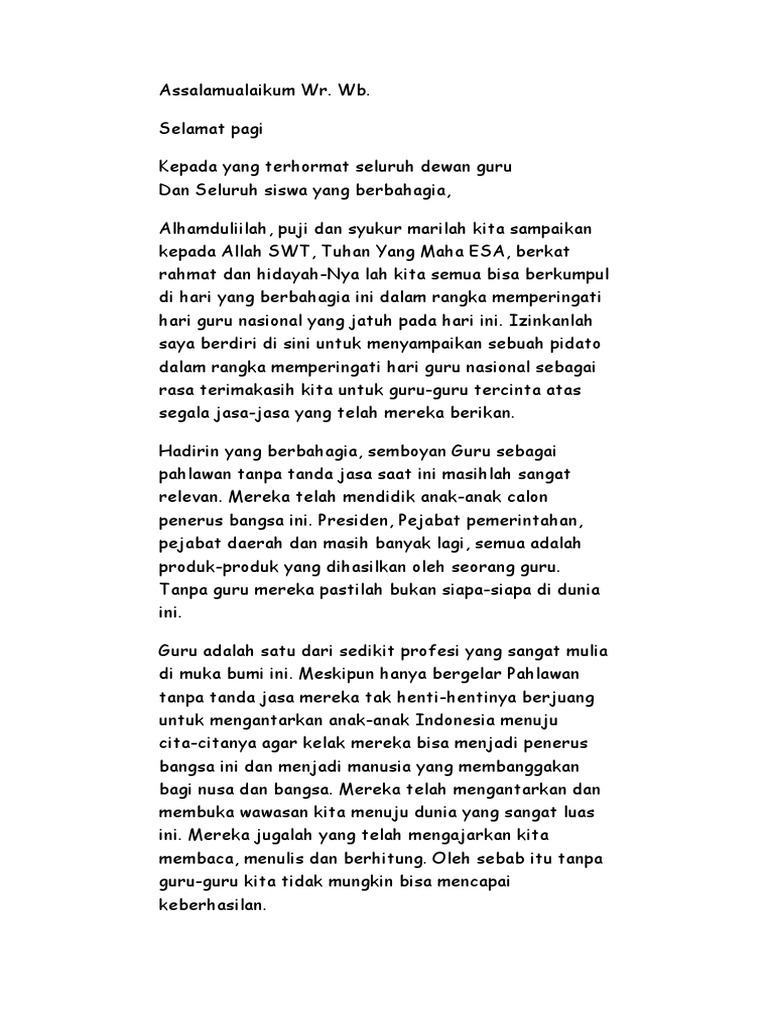 Pidato Hari Guru  PDF