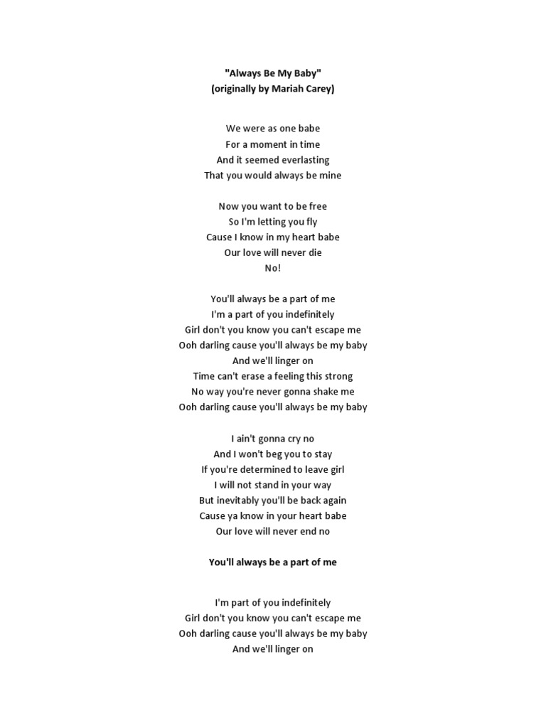 Always Be My Baby | PDF
