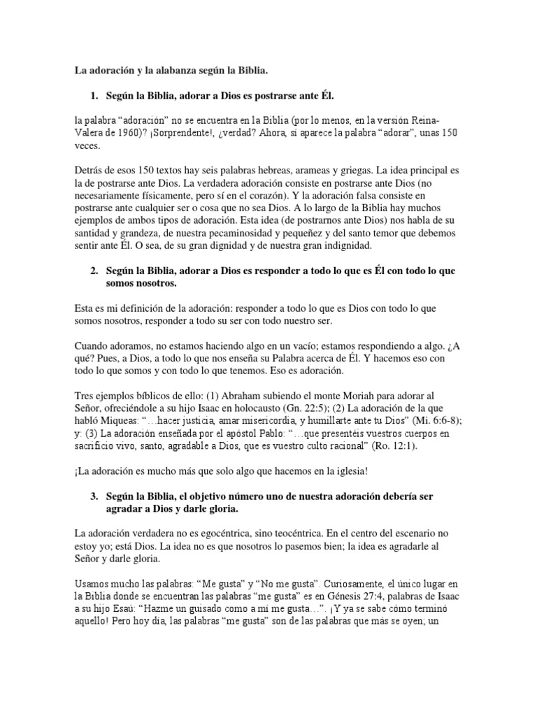 Adoración y alabanza en la Biblia | PDF | Salmos | Cristo (título)
