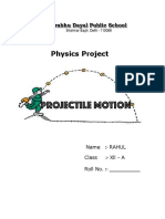 Project On Projectile Motion