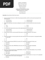 Test Question For Math 12