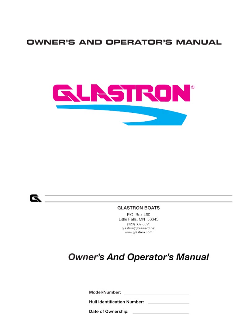 Glastron Owners Manual | PDF | Carbon Monoxide | Nature, image size:768x1024