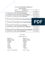 Rundown Penkes Bismillah