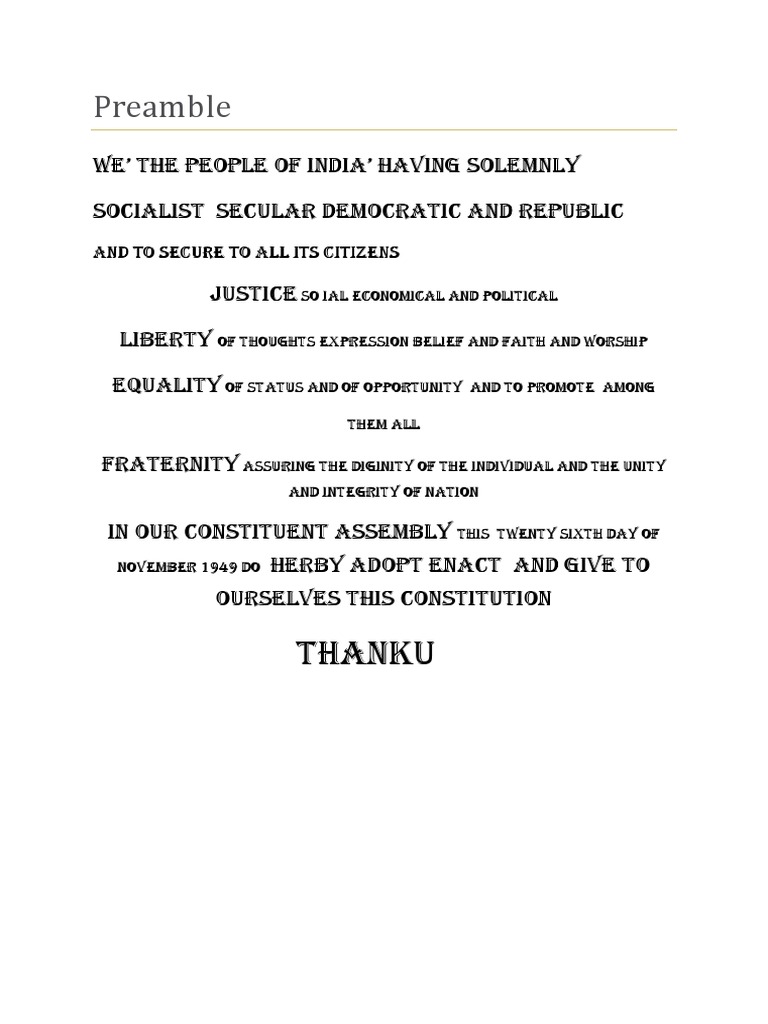 Preamble | PDF | Politics
