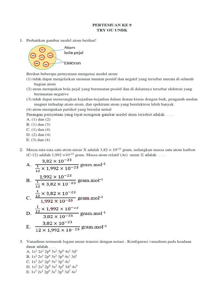 Pertemuan Ke 9 Un 2019 | PDF | Sains & Matematika