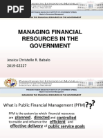 Managing Financial Resources in The Govt