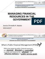 Managing Financial Resources in The Govt
