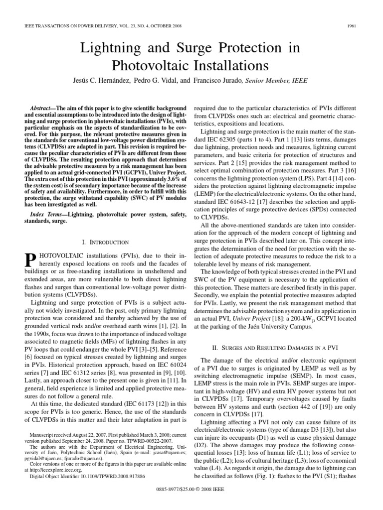 Lightning and Surge Protection in | PDF | Insulator (Electricity ...