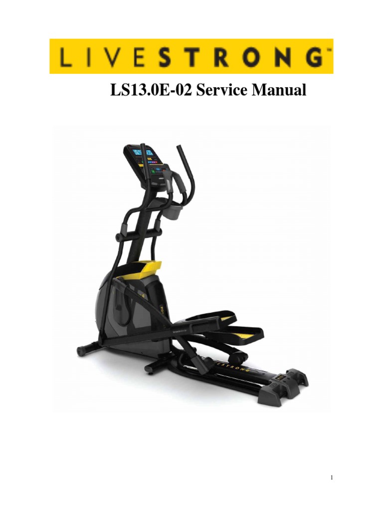 LiveStrong Elliptical Service Manual PDF Troubleshooting Power Supply