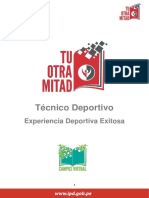 Experiencia Deportiva Exitosa - Plantilla