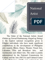 Qualifications For The National Artist Award