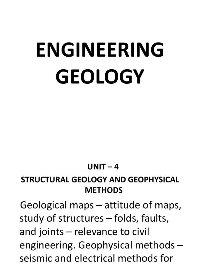 Structural Geology for Civil Engineers | PDF | Fault (Geology ...