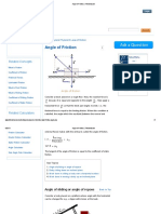 Angle of Friction 