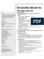 Rosalina Indah NL - Software Quality Assurance - CV