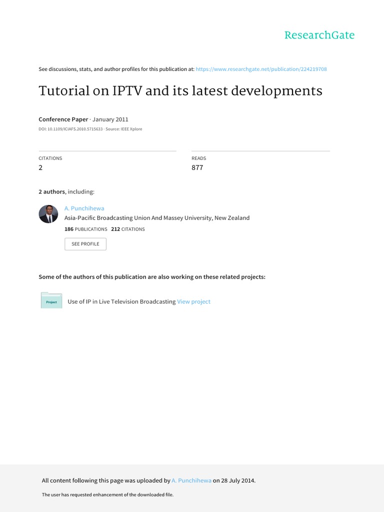 IPTVPaper PDF | PDF | Iptv | Set Top Box