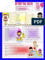 Present Perfect Tense +since-For