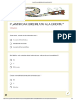 Plastikoak Birziklatu Ala Ekiditu - Diagnostikorako Inkesta 19-20