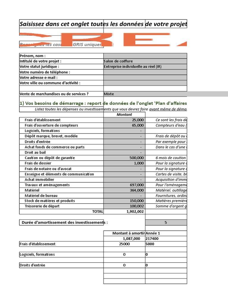Business Plan Salon De Coiffure Gratuit Excel Business Plan Salon de Coiffure Afrique | PDF | Valeur ajoutée | Salaires
