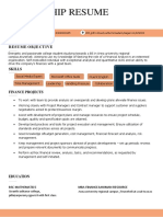Internship Resume PDF