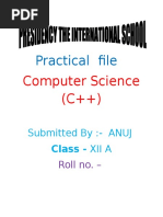 Anuj C++ Practical File