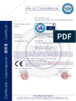 Certificate of Compliance for Webbing and Round Slings