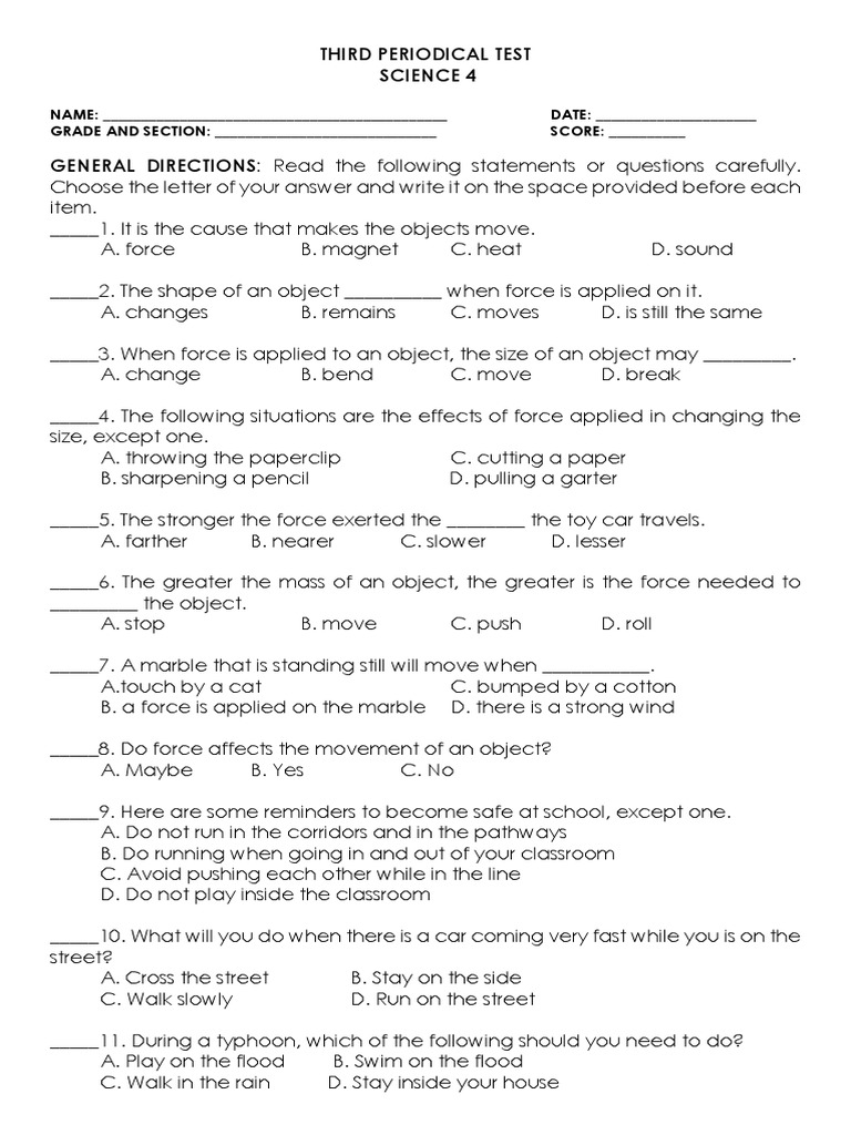 Science 4 Periodical Test Overview | PDF | Reflection (Physics) | Light