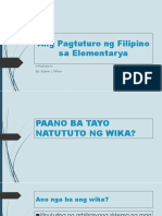 Ang Pagtuturo NG Filipino Sa Elementarya