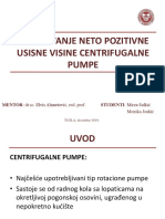 Određivanje Neto Pozitivne Usisne Visine Centrifugalne Pumpe