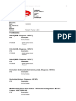 Delphi DS150E Fault Code Report for 2012 Renault Fluence